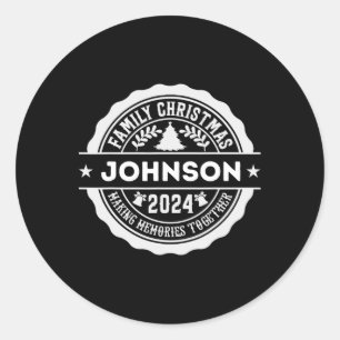 Adesivo Redondo Johnson Family Christmas