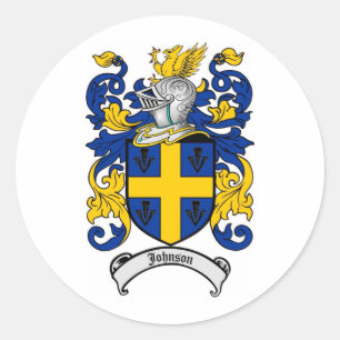 Adesivo Redondo Johnson Family Crest - Casaco de Armas
