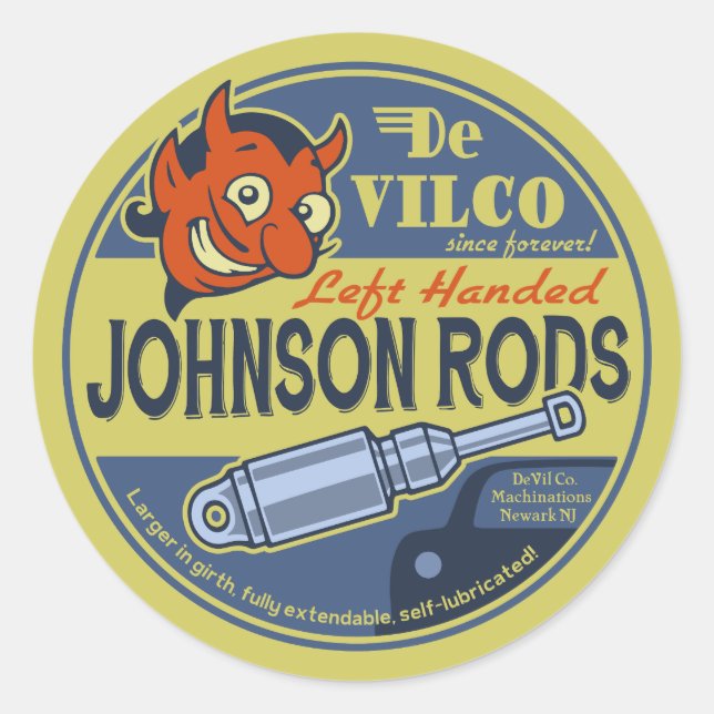 Adesivo Redondo Johnson Rods L (Frente)