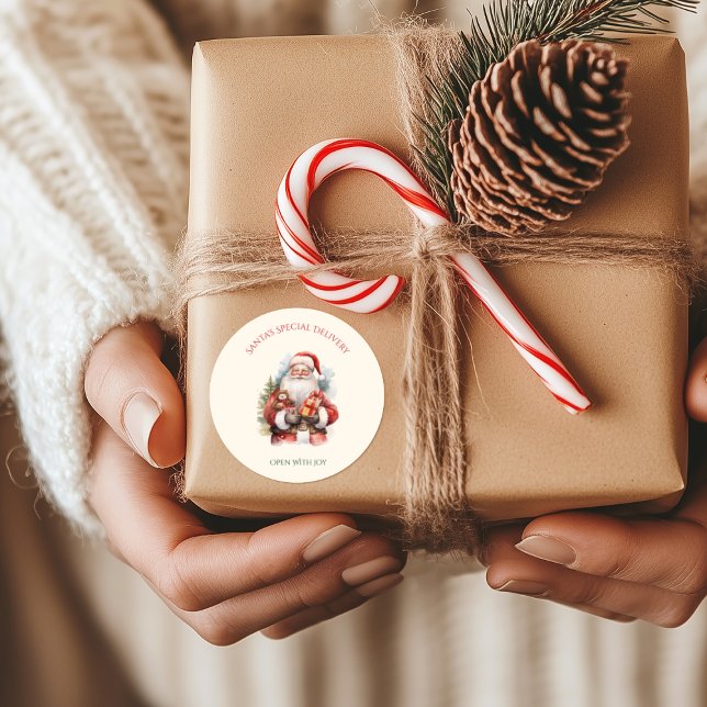 Adesivo Redondo Jolly Christmas Magic Sticker | Holiday Label (Criador carregado)