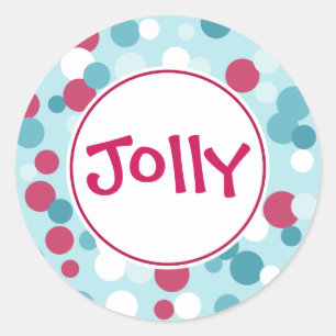 Adesivo Redondo Jolly Dot Christmas Stickers