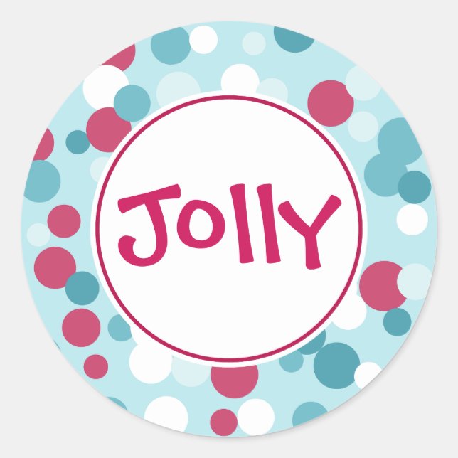 Adesivo Redondo Jolly Dot Christmas Stickers (Frente)