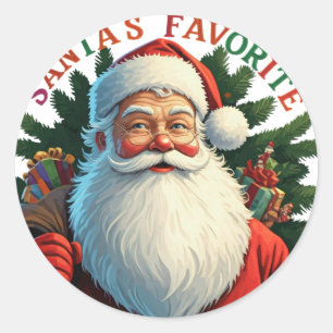 Adesivo Redondo Jolly Old Santo Nick - Papais noeis Favoritos