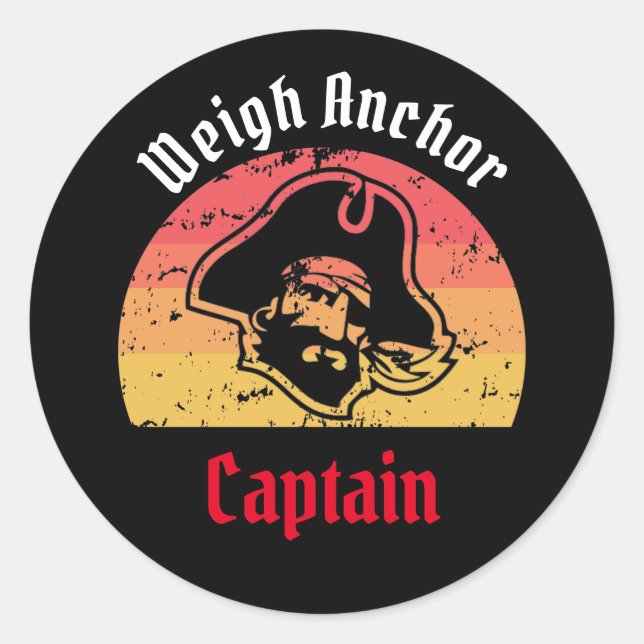 Adesivo Redondo Jolly Roger Classic Round Sticker (Frente)