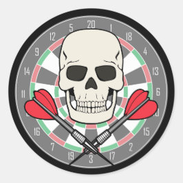 Adesivo Redondo Jolly Roger Dartboard Sticker