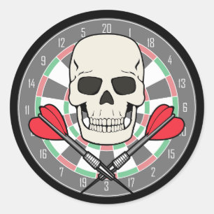 Adesivo Redondo Jolly Roger Dartboard Sticker
