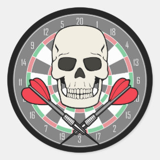 Adesivo Redondo Jolly Roger Dartboard Sticker