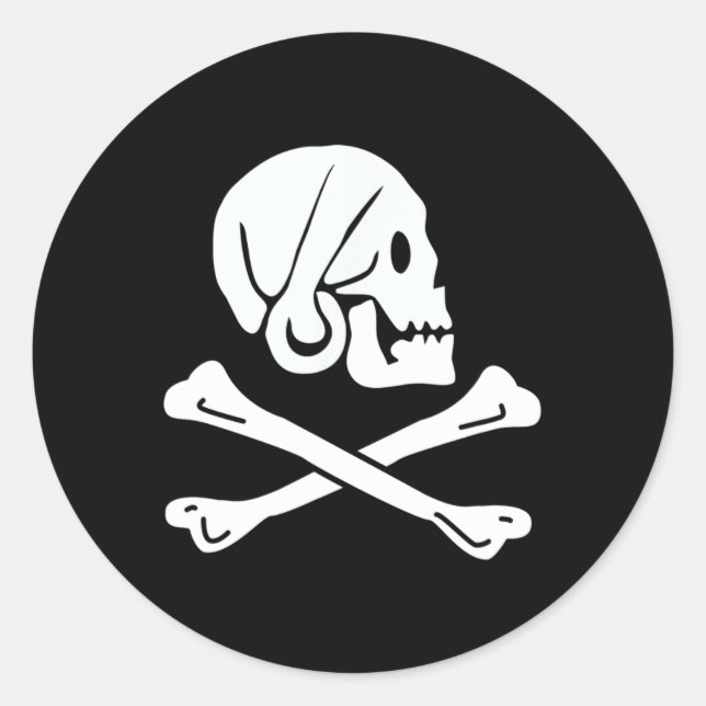 Adesivo Redondo Jolly Roger Henry All Pirate Flag (Frente)