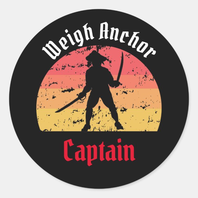 Adesivo Redondo Jolly Roger Sunset (Frente)