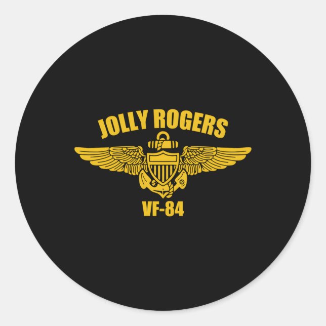 Adesivo Redondo Jolly Rogers Vf-84 (Frente)