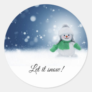 Adesivo Redondo Jolly Snowman Sticky Labels