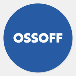 Adesivo Redondo Jon Ossoff Georgia Senado decolar azul branco