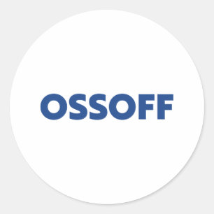 Adesivo Redondo Jon Ossoff, Senado da Geórgia, fugitivo azul bran