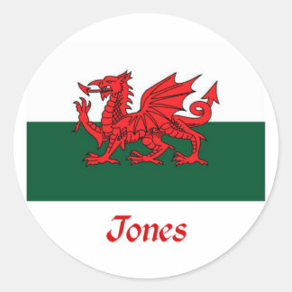 Adesivo Redondo Jones Welsh Flag