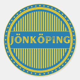 Adesivo Redondo Jönköping City Pride Emblem – Swedish Identity