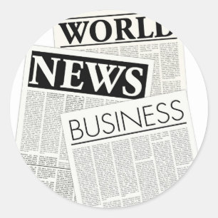 Adesivo Redondo Jornais