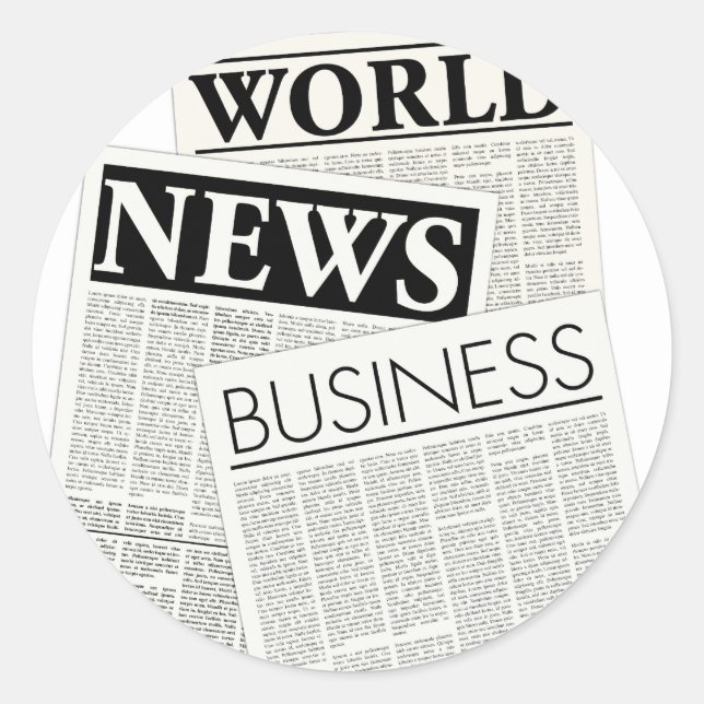 Adesivo Redondo Jornais (Frente)