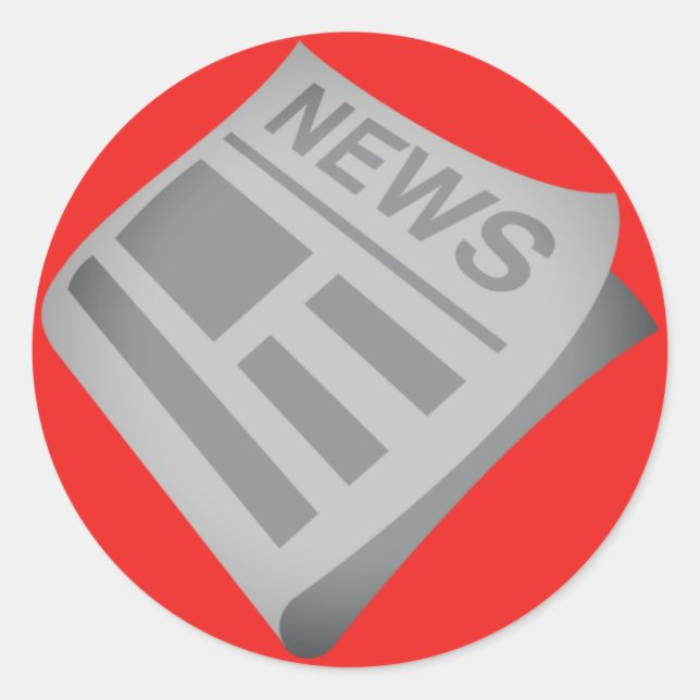 Adesivo Redondo Jornais Emoji (Frente)