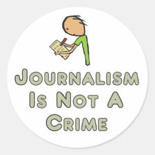 Adesivo Redondo Jornalismo Não É Crime