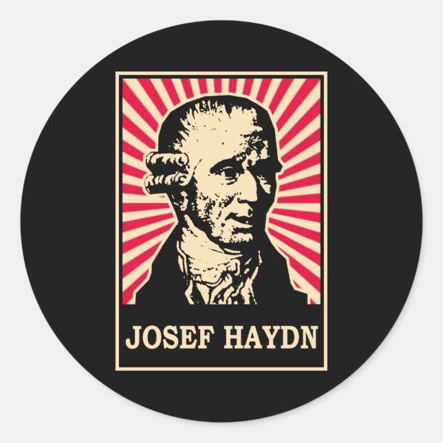 Adesivo Redondo Josef Haydn (Frente)