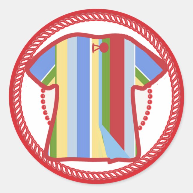 Adesivo Redondo Joseph Casaco Sticker (Frente)