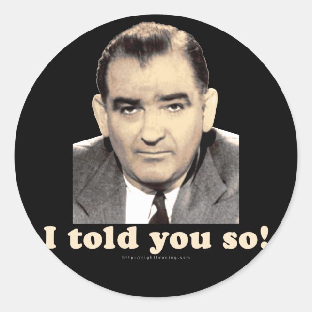 Adesivo Redondo Joseph McCarthy (Frente)
