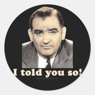 Adesivo Redondo Joseph McCarthy