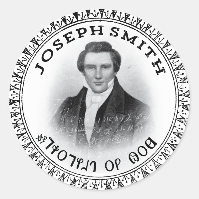 Adesivo Redondo Joseph Smith O Profeta de Deus (Frente)