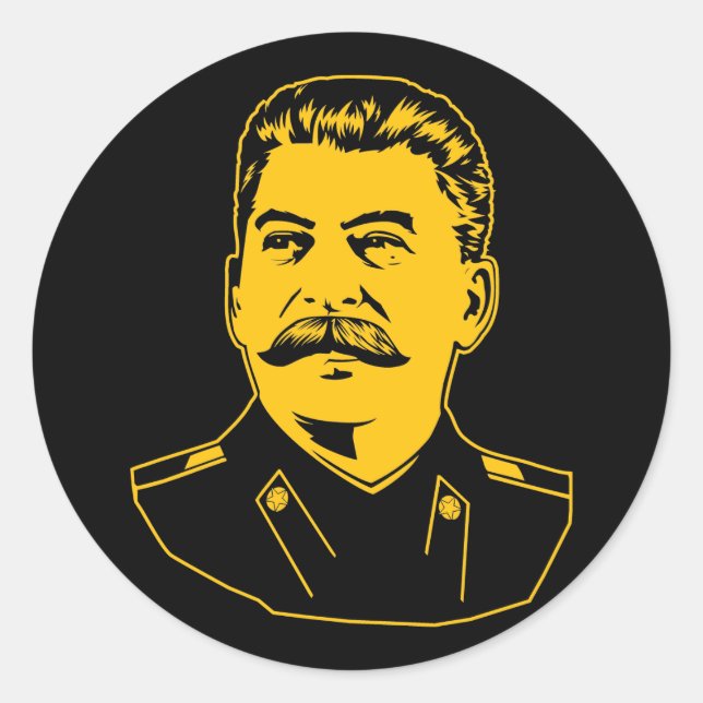 Adesivo Redondo Joseph Stalin Portrait (Frente)