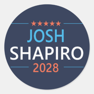 Adesivo Redondo Josh Shapiro 2028