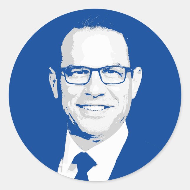 Adesivo Redondo Josh Shapiro Bust (Frente)