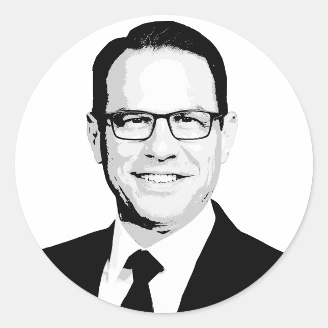 Adesivo Redondo Josh Shapiro Bust (Frente)