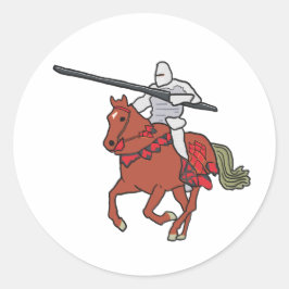 Adesivo Redondo Jousting Knight