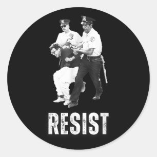 Adesivo Redondo Jovem Bernie Sanders Preso Resiste