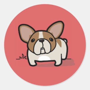 Adesivo Redondo Jovem corça Frenchie Pied