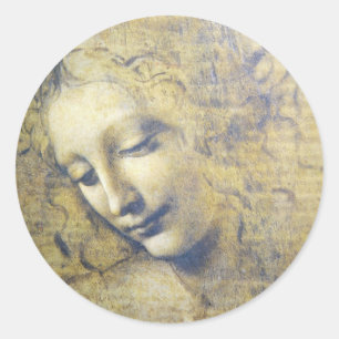 Adesivo Redondo jovem mulher 2