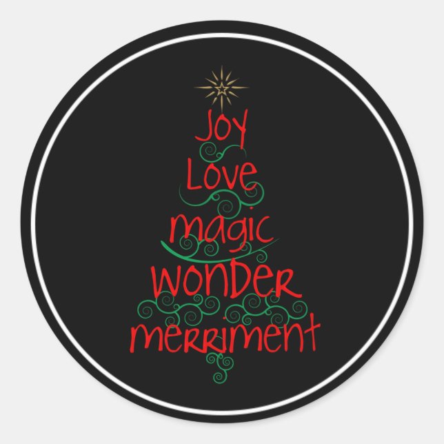 Adesivo Redondo Joy Amor Magic Maravilha Merriment (Frente)