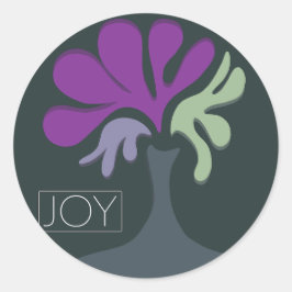 Adesivo Redondo Joy Bubble Flowers
