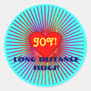 Adesivo Redondo Joy Burst Hugs Stickersq