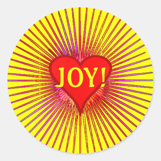 Adesivo Redondo JOY BURST Stickers (Frente)