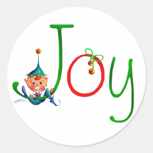 Adesivo Redondo JOY CHRISTMAS de SHARON SHARPE (Frente)