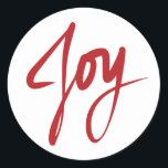 Adesivo Redondo Joy Christmas Round Sticker<br><div class="desc">Joy Christmas Round Sticker. Veja o resto das peças correspondentes nesta coleção. Escreva-me em hello@mistyqe.com para aspas em outros itens ou pedidos de personalização correspondentes.</div>