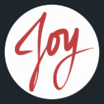Adesivo Redondo Joy Christmas Round Sticker<br><div class="desc">Joy Christmas Round Sticker. Veja o resto das peças correspondentes nesta coleção. Escreva-me em hello@mistyqe.com para aspas em outros itens ou pedidos de personalização correspondentes.</div>