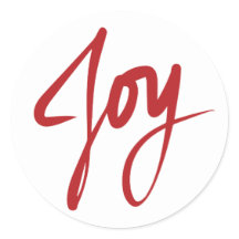 Joy Christmas Round Sticker
