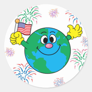 Adesivo Redondo Joy Fireworks Sticker