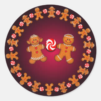 Adesivo Redondo JOY, GINGERBREAD KIDY & CANDY, por SHARON SHARPE
