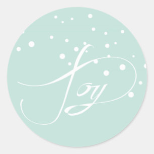 Adesivo Redondo Joy Holiday Natal Mint