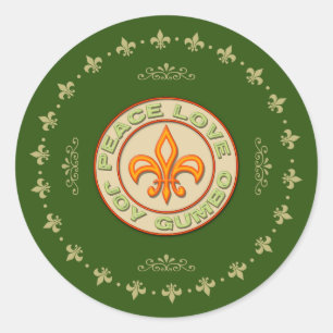Adesivo Redondo Joy Joy Gumbo Holiday Stickers