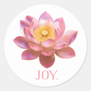 Adesivo Redondo Joy lotus sticker