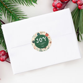 Adesivo Redondo JOY! Natal